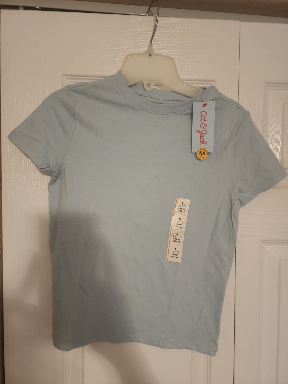 Cat & Jack Pale Blue Crewneck Short Sleeve Tee